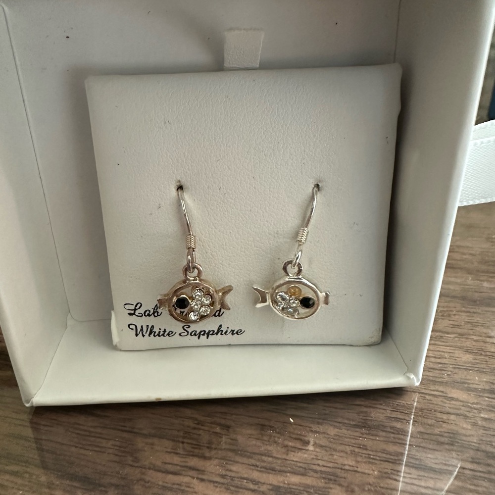 Elegant Silver Fish Earrings
